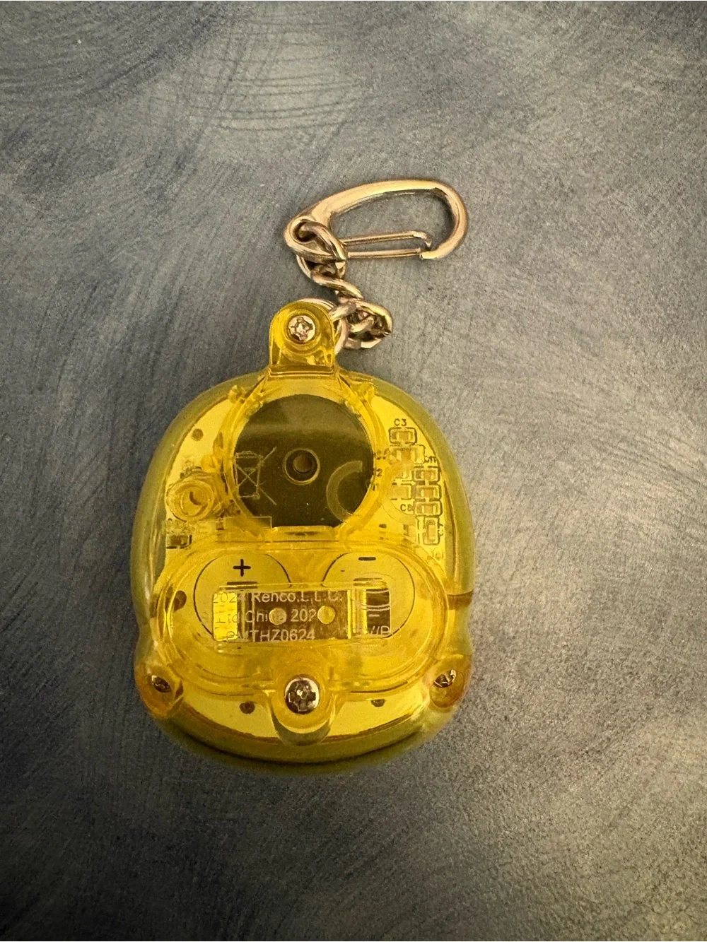 Yellow Virtual Pet Keychain by - Yellow/Pink